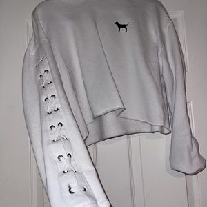 Victoria secret pink cropped hoodie